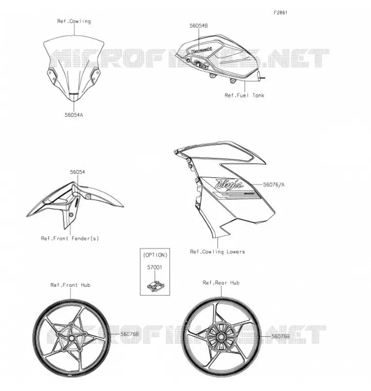 AUTOCOLLANT(GRAY) Kawasaki MOTOS 400 2021 NINJA 400  EX400GMFNN