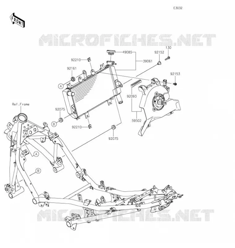 RADIATEUR Kawasaki MOTOS 400 2021 NINJA 400  EX400HMFNN