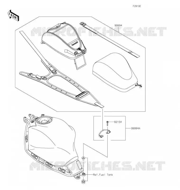 ACCESSOIRE(Tank Bag) Kawasaki MOTOS 650 2021 NINJA 650  EX650MMFAL