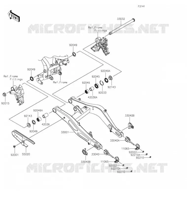 BRAS OSCILLANT Kawasaki MOTOS 650 2021 NINJA 650  EX650MMFAL