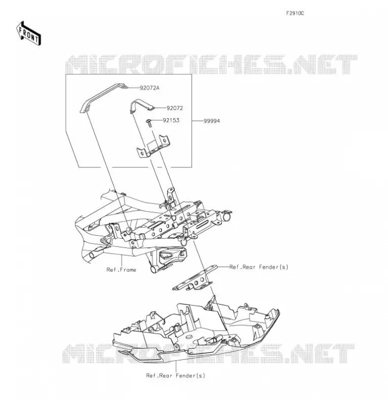 ACCESSOIRE (SUPPORT ANTIVOL U) Kawasaki MOTOS 650 2021 VERSYS 650  KLE650FMFNL