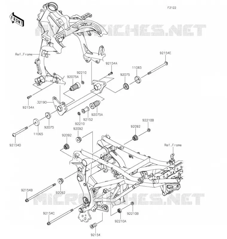 SUPPORT MOTEUR Kawasaki MOTOS 650 2021 VERSYS 650  KLE650FMFNL