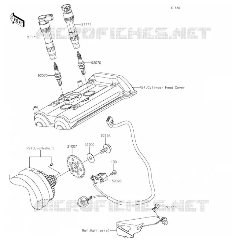 SYSTEME D&acute;ALLUMAGE Kawasaki MOTOS 650 2021 VERSYS 650  KLE650FMFNL