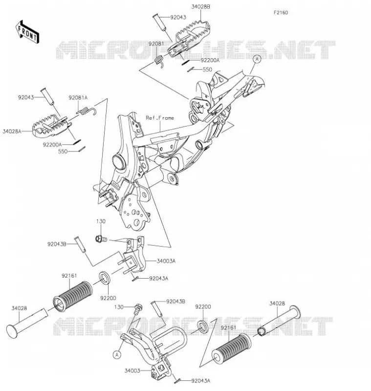 REPOSE PIED Kawasaki TOUT-TERRAIN 230 2021 KLX230  KLX230AMFNN