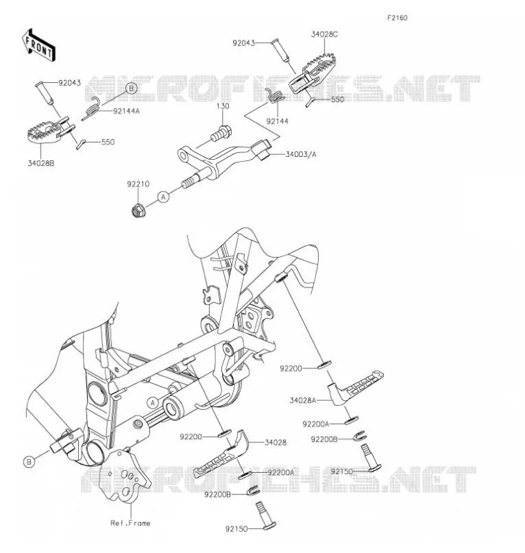 REPOSE PIED Kawasaki TOUT-TERRAIN 300 2021 KLX300  KLX300DMFNN