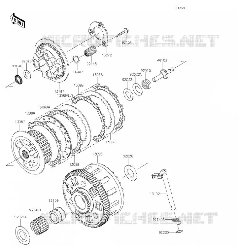 EMBRAYAGE Kawasaki MOTOS 1000 2021 VERSYS 1000 SE  KLZ1000DMFNL