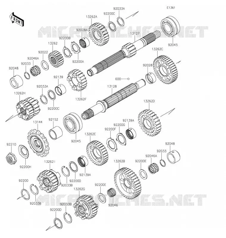 TRANSMISSION Kawasaki MOTOS 1000 2021 VERSYS 1000 S  KLZ1000EMFNN