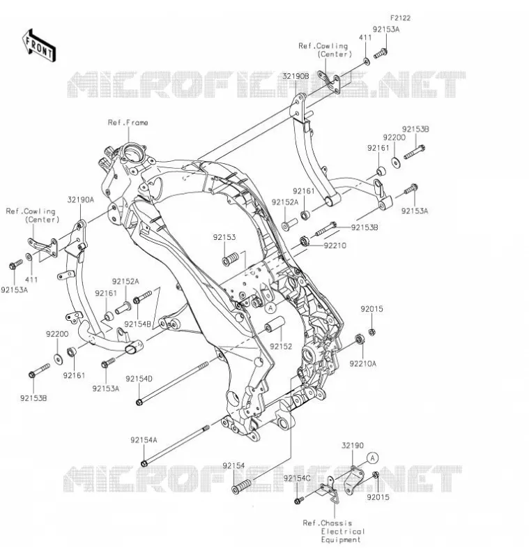 SUPPORT MOTEUR Kawasaki MOTOS 1000 2021 VERSYS 1000 S  KLZ1000EMFNN