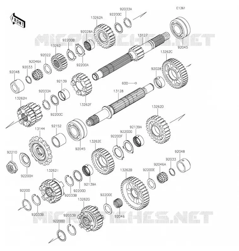 TRANSMISSION Kawasaki MOTOS 1000 2021 VERSYS 1000 S  KLZ1000EMFNN