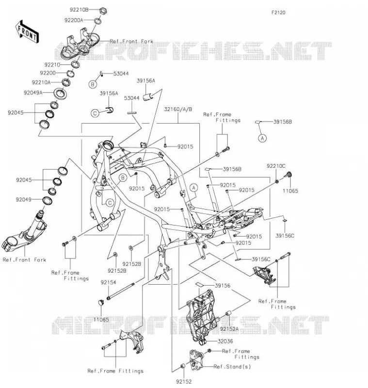 CADRE Kawasaki MOTOS 1000 2020 Z H2  ZR1000KLFB