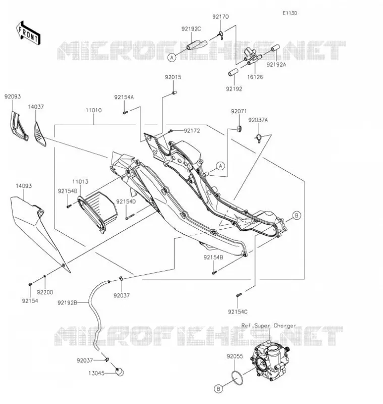 FILTRE A AIR Kawasaki MOTOS 1000 2021 Z H2  ZR1000KMFAN