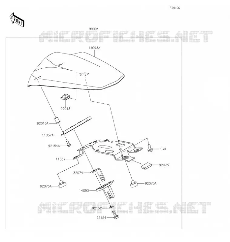 ACCESSOIRE(Pillion Seat Cover) Kawasaki MOTOS 1000 2021 Z H2  ZR1000KMFNN