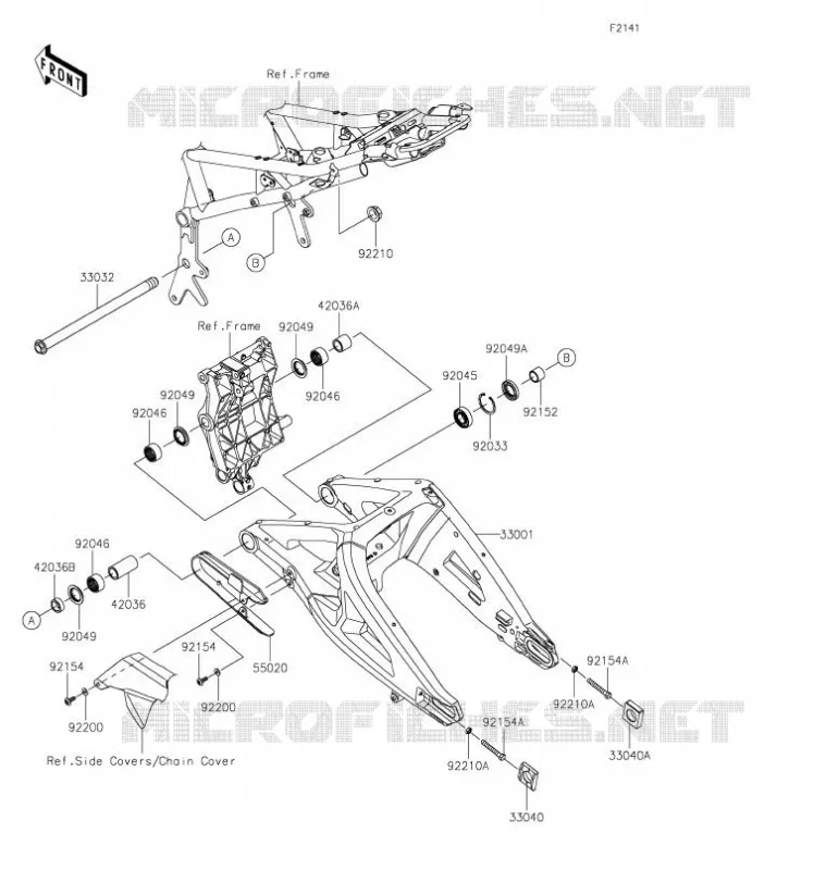 BRAS OSCILLANT Kawasaki MOTOS 1000 2021 Z H2  ZR1000KMFNN
