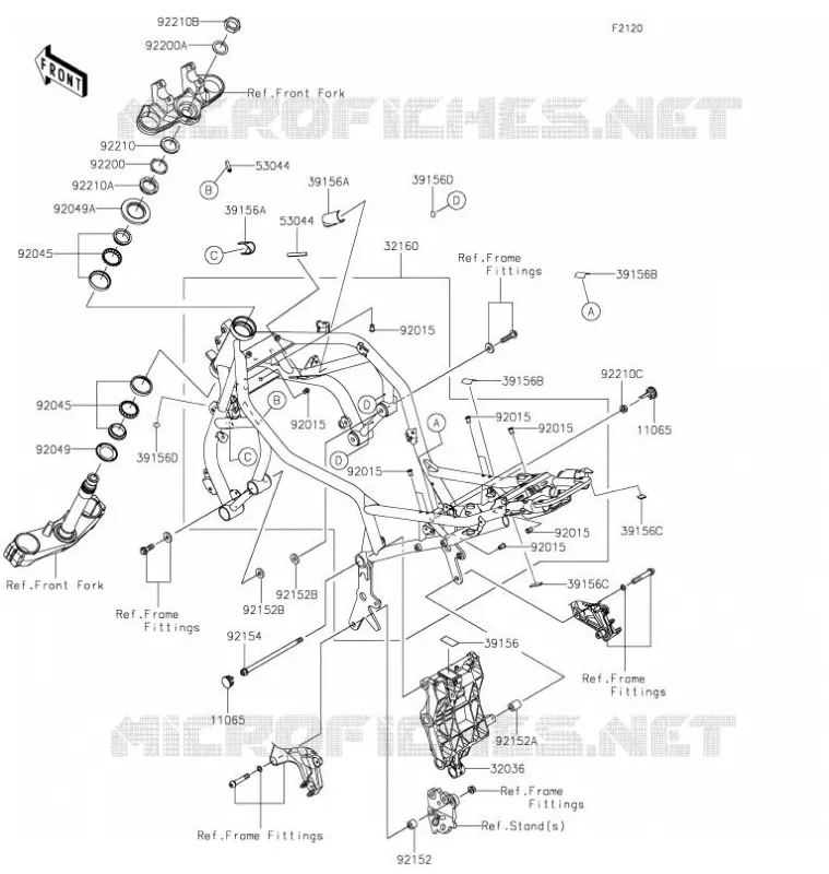 CADRE Kawasaki MOTOS 1000 2021 Z H2  ZR1000KMFNN