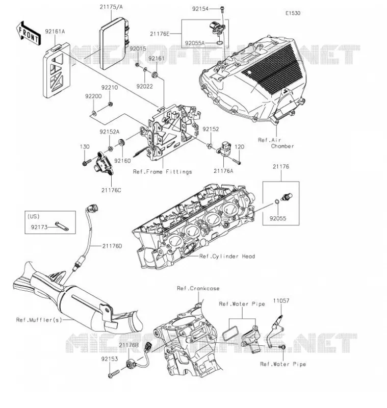 INJECTION CARBURANT Kawasaki MOTOS 1000 2021 Z H2  ZR1000KMFNN