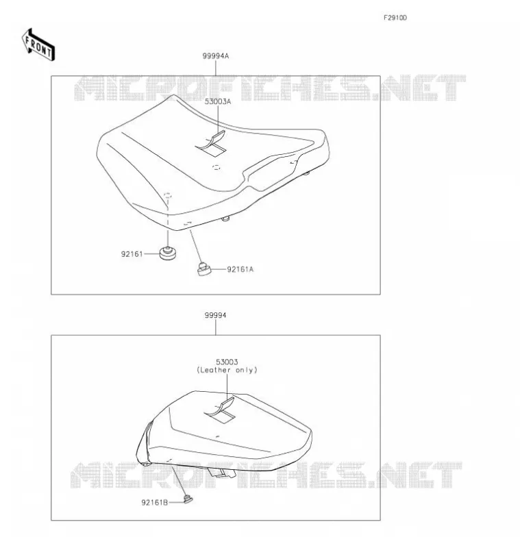 ACCESSOIRE(Seat) Kawasaki MOTOS 1000 2021 Z H2 SE  ZR1000LMFNN