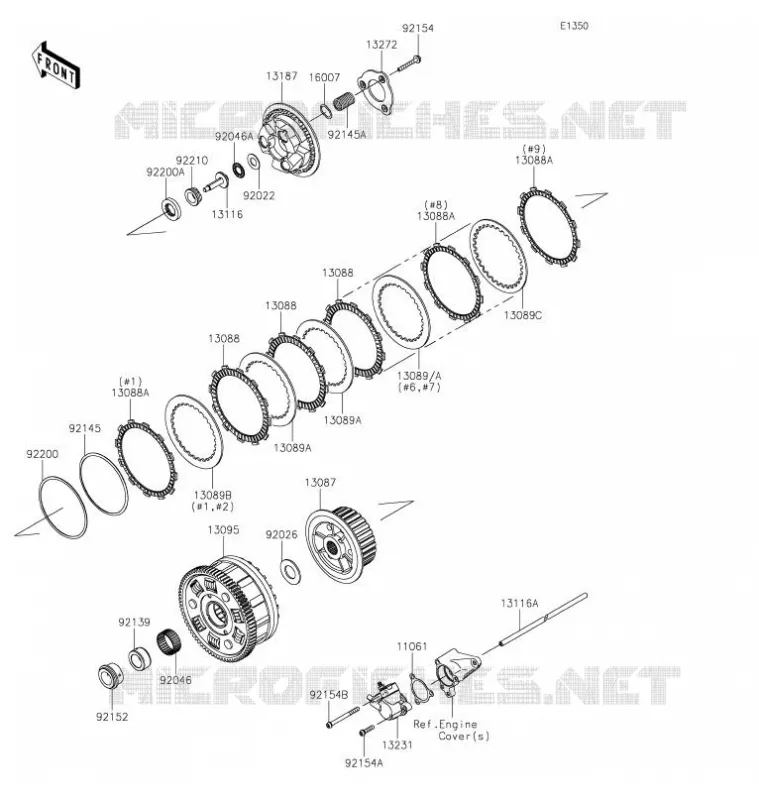 EMBRAYAGE Kawasaki MOTOS 1000 2021 Z H2 SE  ZR1000LMFNN