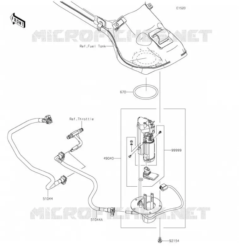 POMPE A ESSENCE Kawasaki MOTOS 1000 2021 Z H2 SE  ZR1000LMFNN