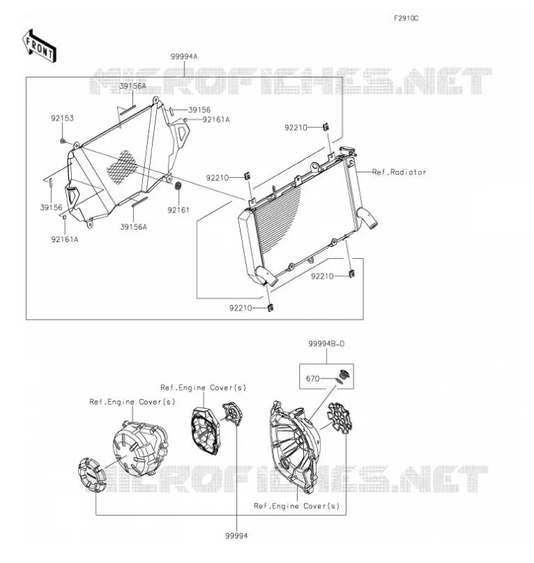 ACCESSOIRE(ENG. Cover Ring and Cap) Kawasaki MOTOS 900 2021 Z900  ZR900FMFNL