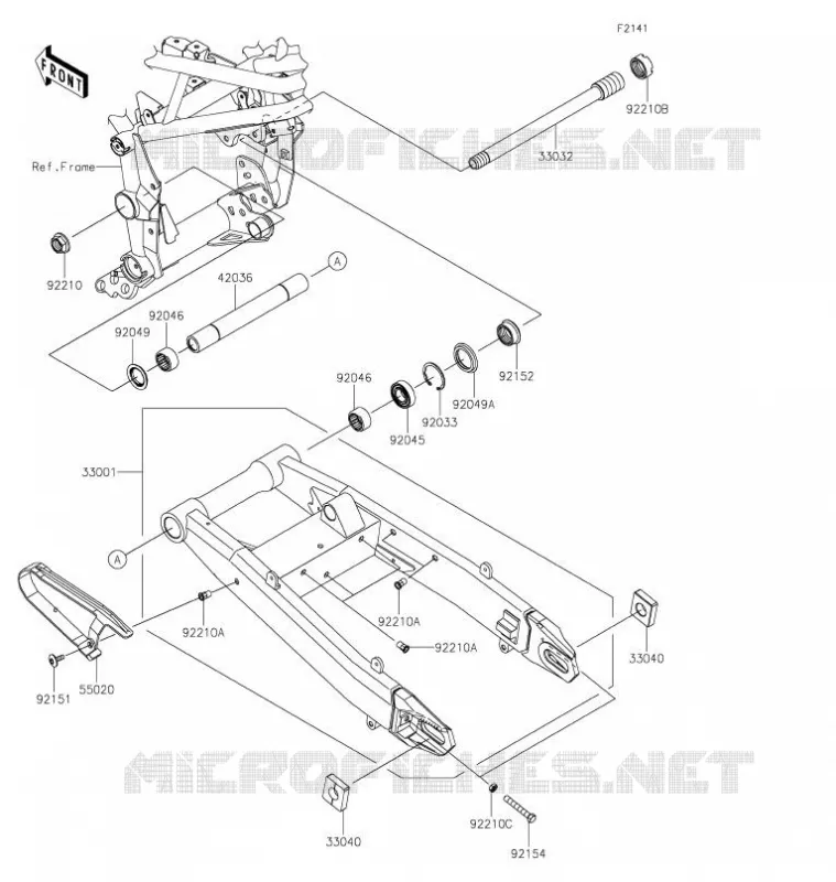 BRAS OSCILLANT Kawasaki MOTOS 900 2021 Z900  ZR900FMFNL