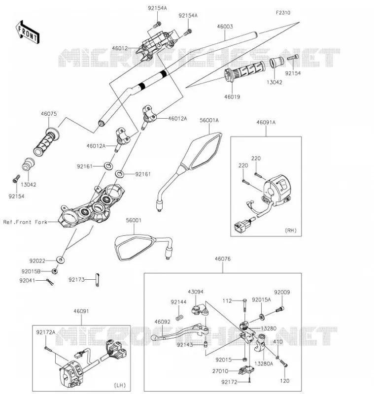 GUIDON Kawasaki MOTOS 900 2021 Z900  ZR900FMFNL
