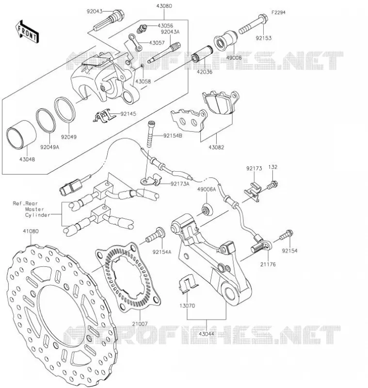FREIN ARRIERE Kawasaki MOTOS 900 2021 Z900  ZR900FMFNL
