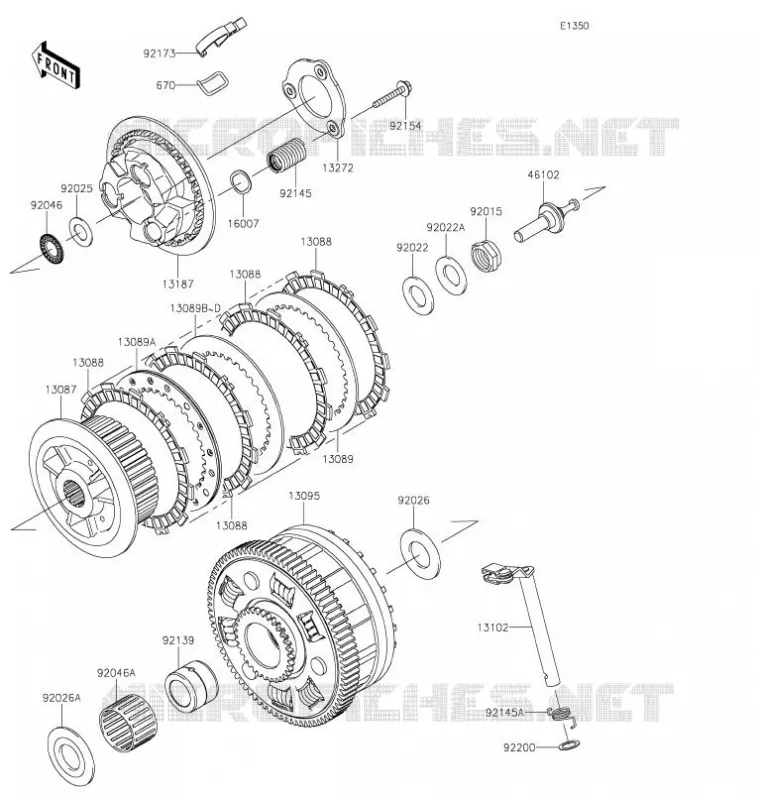 EMBRAYAGE Kawasaki MOTOS 900 2021 Z900  ZR900HMFNN