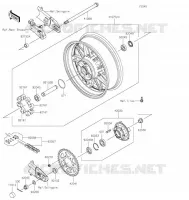 MOYEU ARRIERE pour Kawasaki Z900RS