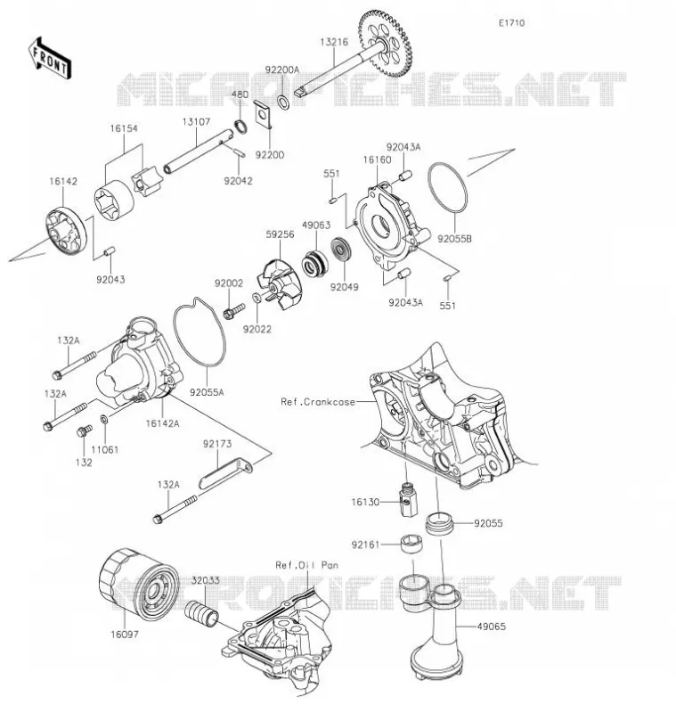 POMPE A HUILE Kawasaki MOTOS 900 2021 Z900RS  ZR900KMFNN