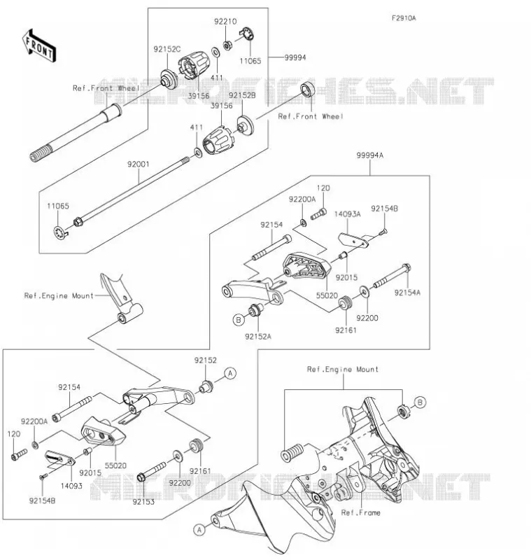 ACCESSOIRE(Slider) Kawasaki MOTOS 1000 2021 NINJA 1000SX  ZX1002KMFNL