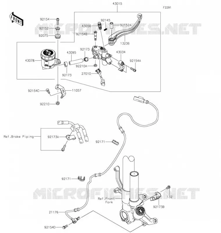 MAITRE CYLINDRE AV Kawasaki MOTOS 1000 2021 NINJA ZX-10R  ZX1002LMFAN