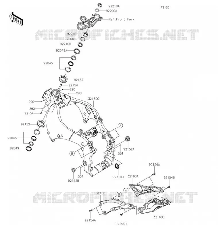 CADRE Kawasaki MOTOS 1000 2021 NINJA ZX-10R  ZX1002LMFNN