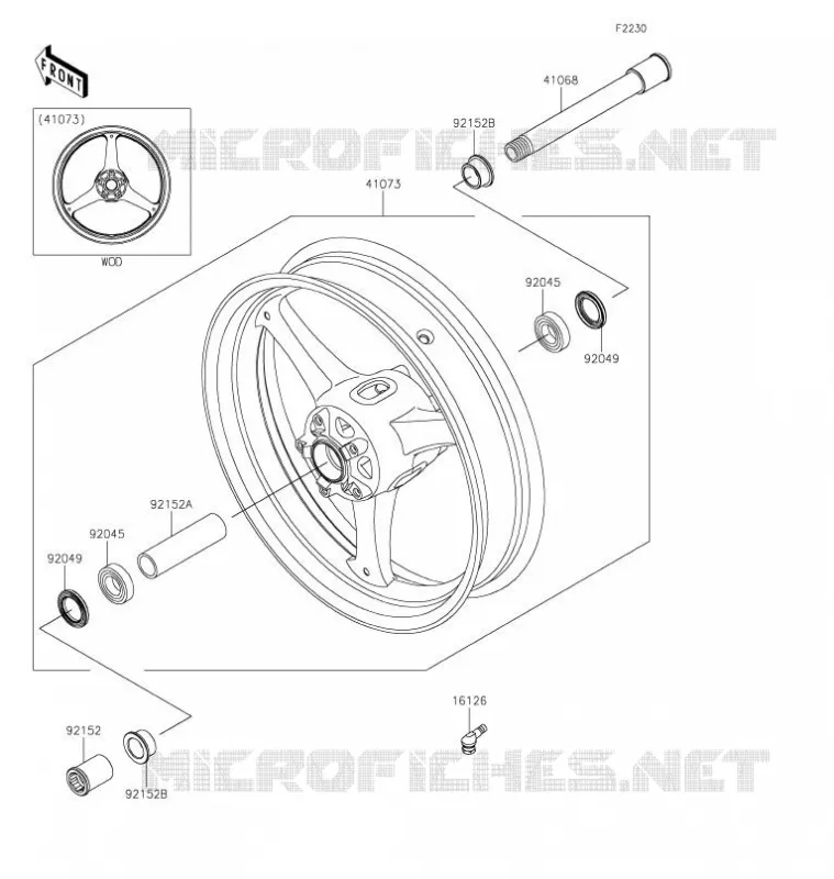 ROUE AVANT Kawasaki MOTOS 1000 2021 NINJA ZX-10R  ZX1002LMFNN