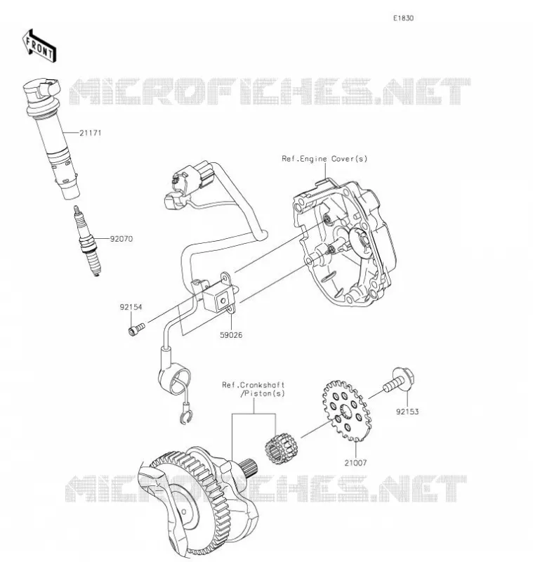 SYSTEME D&acute;ALLUMAGE Kawasaki MOTOS 1000 2021 NINJA ZX-10R  ZX1002LMFNN