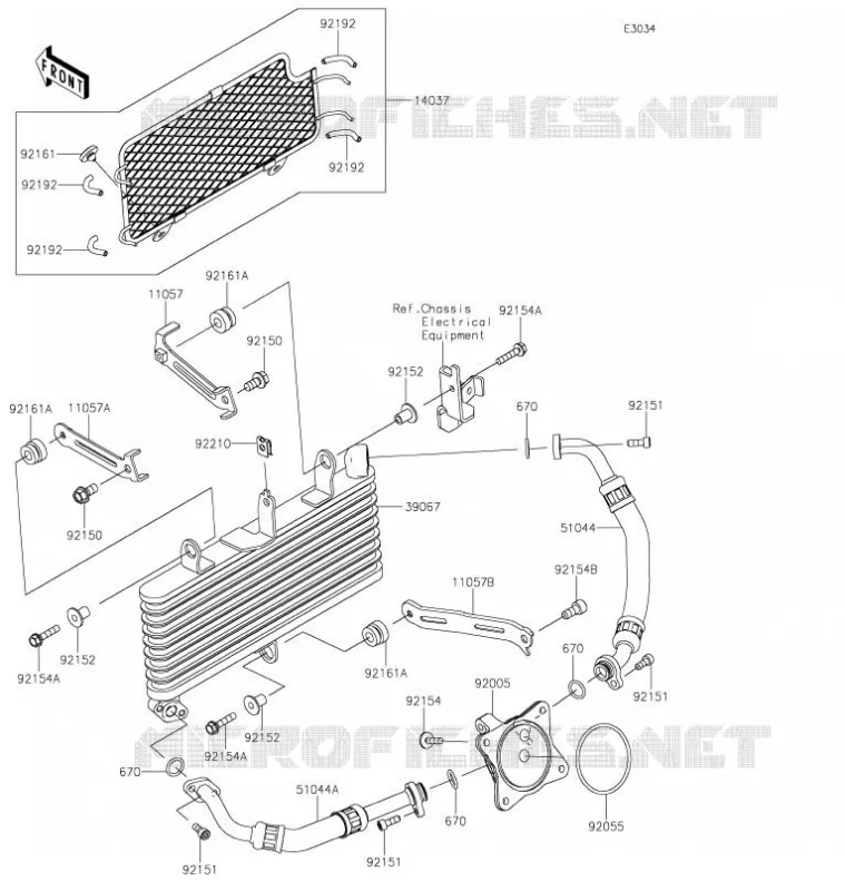 RADIATEUR D'HUILE Kawasaki MOTOS 1000 2021 NINJA ZX-10RR  ZX1002NMFNN