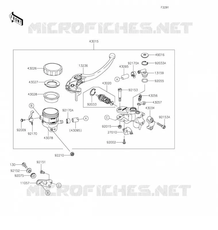 MAITRE CYLINDRE AVANT Kawasaki MOTOS 636 2021 NINJA ZX-6R  ZX636GMFAL