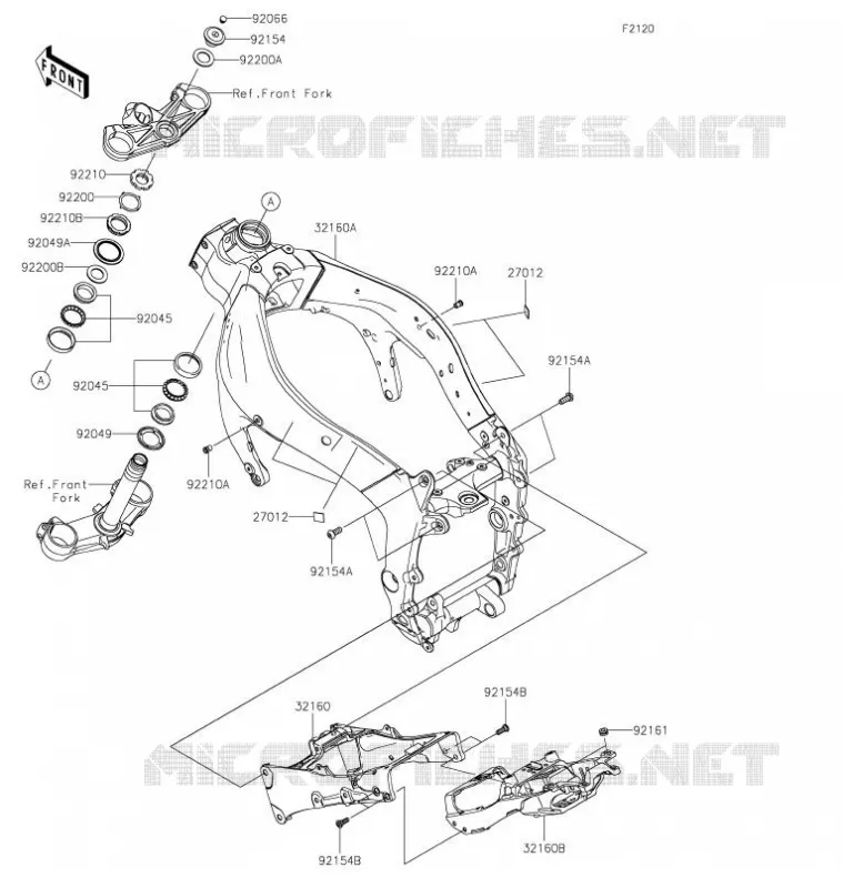CADRE Kawasaki MOTOS 636 2021 NINJA ZX-6R  ZX636HMFAN