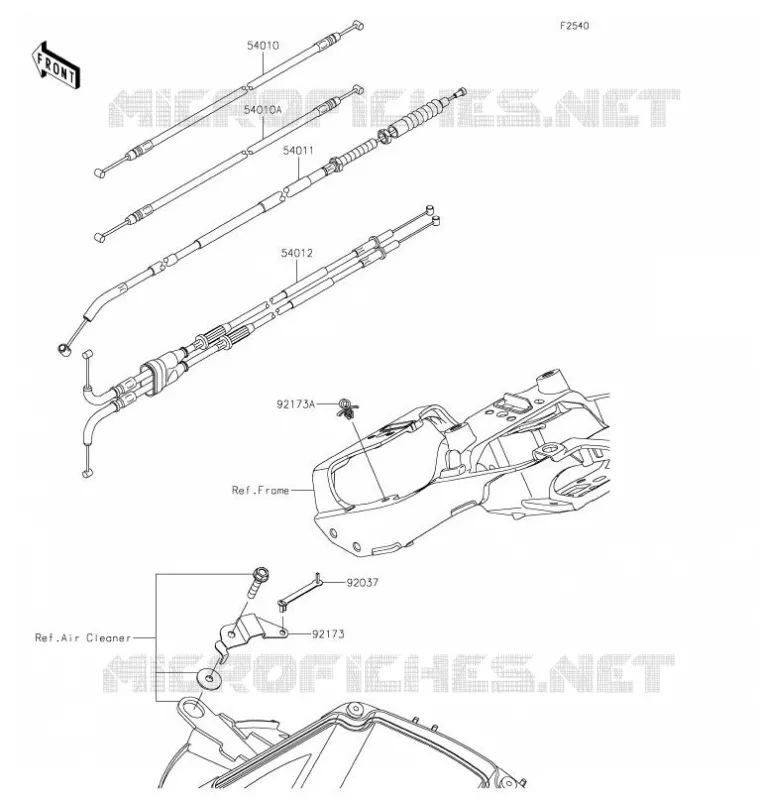 CABLES Kawasaki MOTOS 636 2021 NINJA ZX-6R  ZX636HMFNN