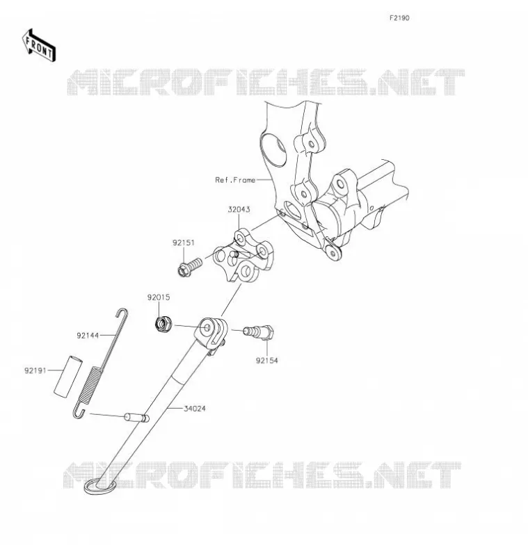 BEQUILLES Kawasaki MOTOS 636 2021 NINJA ZX-6R  ZX636HMFNN