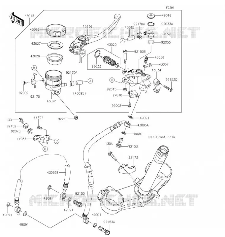 MAITRE CYLINDRE AV Kawasaki MOTOS 636 2021 NINJA ZX-6R  ZX636HMFNN