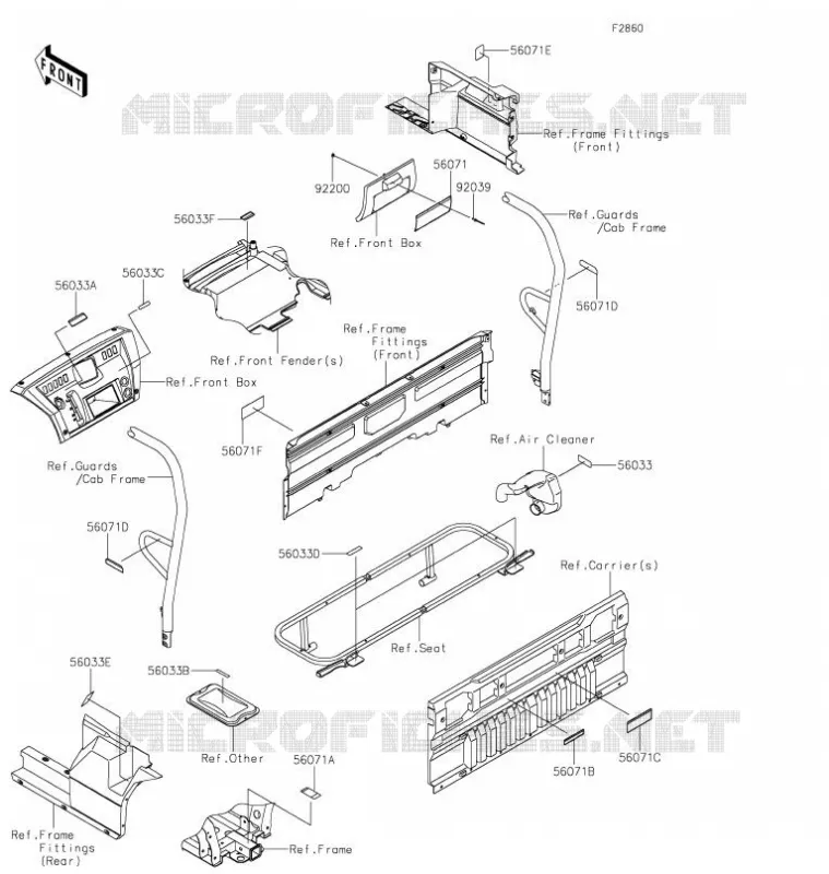 ETIQUETTES Kawasaki SSV 1000 2021 MULE PRO-DXT  KAF1000AMFNN