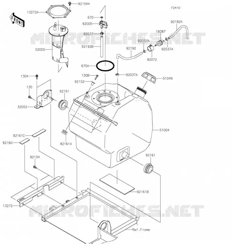 RESERVOIR CARBURANT Kawasaki SSV 1000 2021 MULE PRO-DXT  KAF1000AMFNN