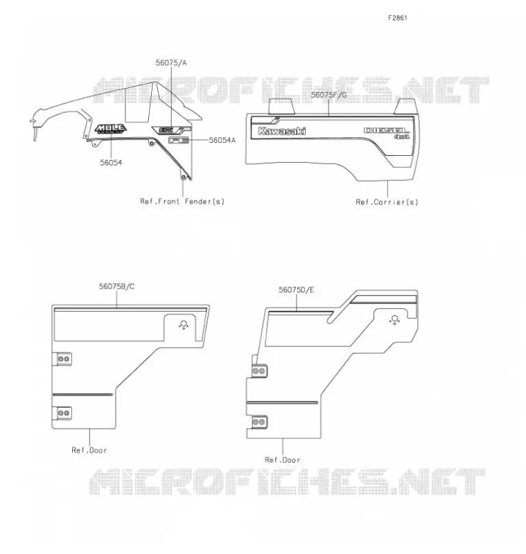 AUTOCOLLANT Kawasaki SSV 1000 2021 MULE PRO-DXT  KAF1000JMFNN