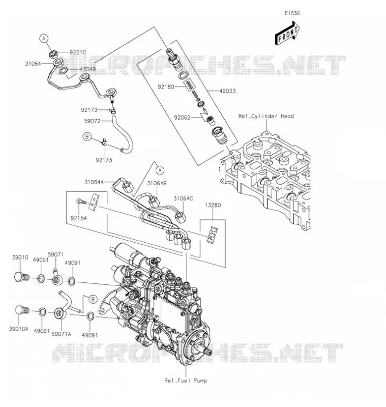 INJECTION CARBURANT Kawasaki SSV 1000 2021 MULE PRO-DXT  KAF1000JMFNN