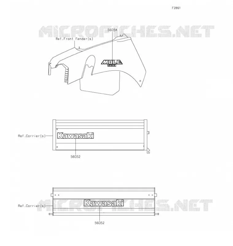 AUTOCOLLANT Kawasaki SSV 400 2021 MULE SX  KAF400JMFNN
