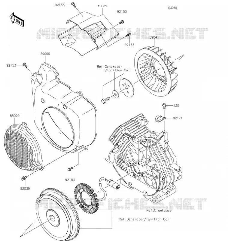 REFROIDISSEMENT Kawasaki SSV 400 2021 MULE SX  KAF400JMFNN