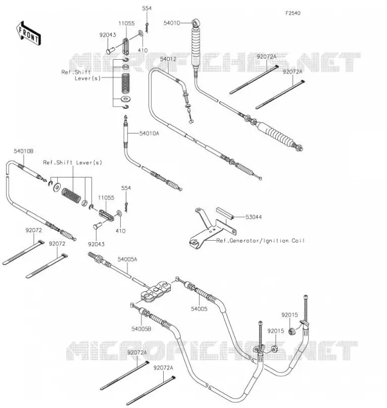 CABLES Kawasaki SSV 400 2021 MULE SX 4X4  KAF400RMFNN