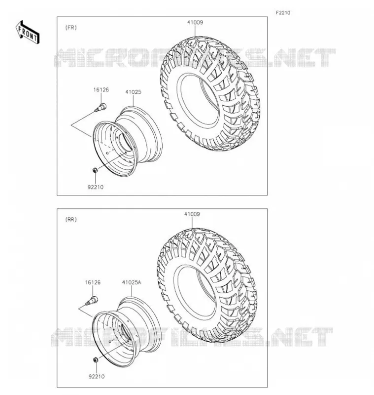 ROUE/PNEUS Kawasaki SSV 400 2021 MULE SX 4X4  KAF400SMFNN
