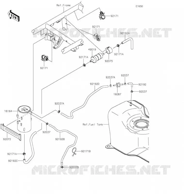 SYSTEME D'EVAPORATION CARBURANT Kawasaki SSV 400 2021 MULE SX 4X4  KAF400SMFNN