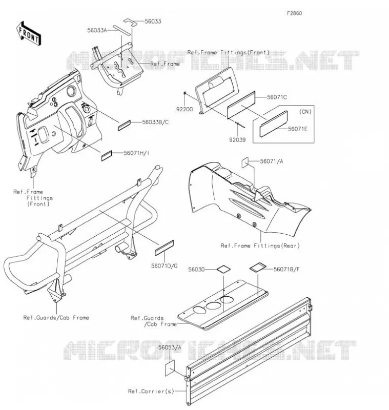 ETIQUETTES Kawasaki SSV 400 2021 MULE SX 4X4  KAF400TMFNN